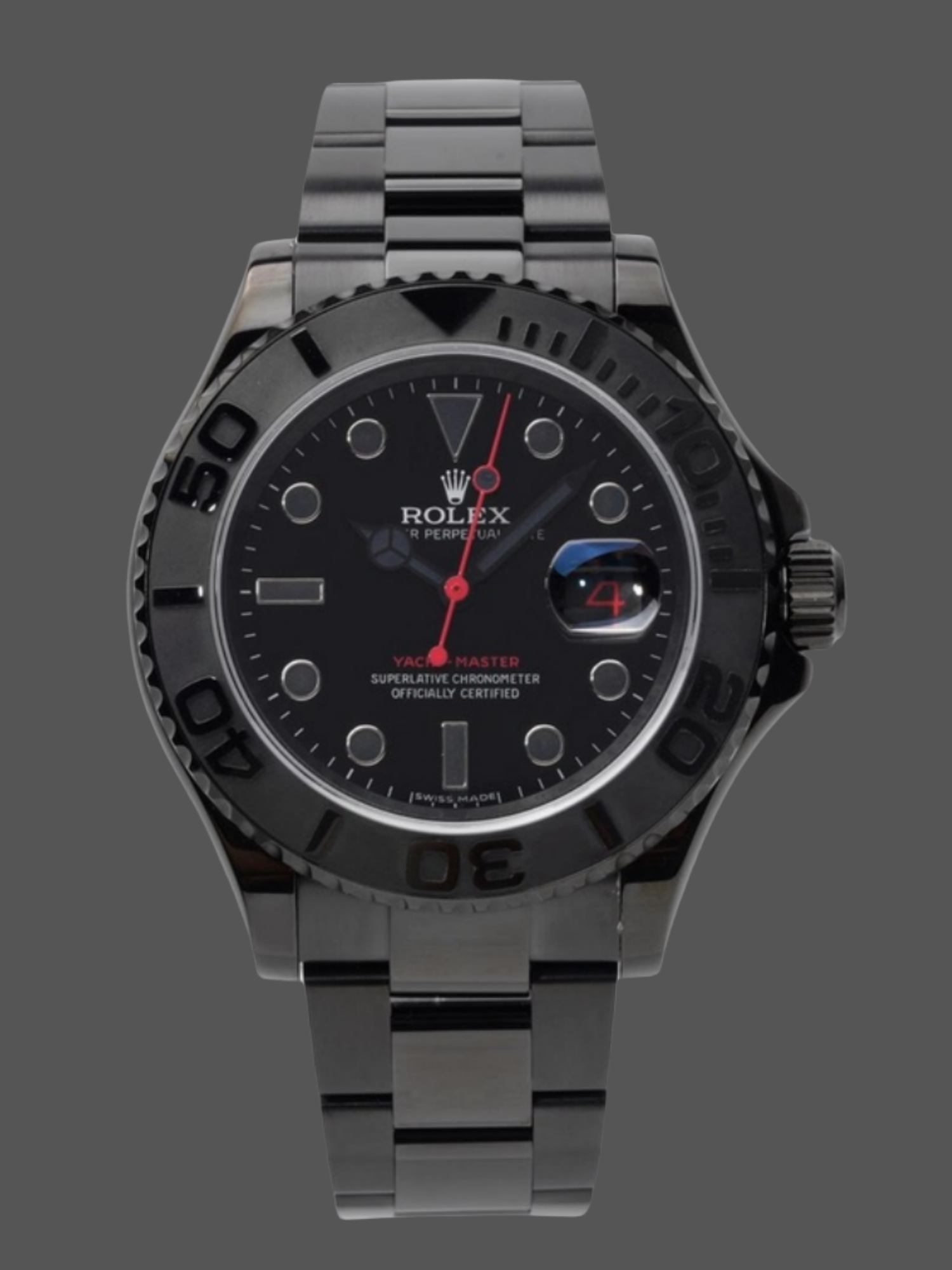 Rolex Yacht Master Triple Red Titan Black 116622 40MM Men's Watch